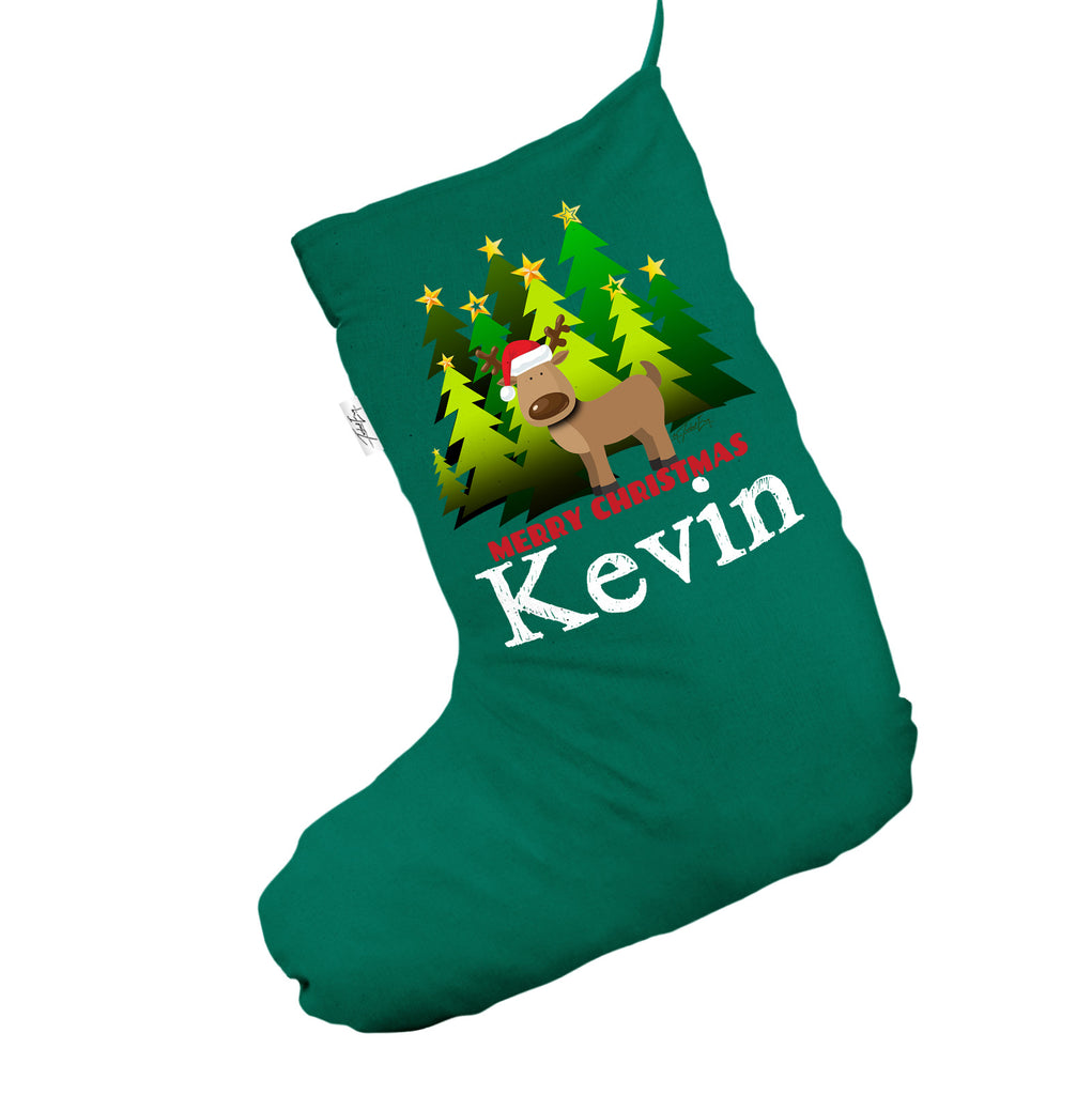 Personalised My First Xmas Baubles Green Christmas Stockings Socks