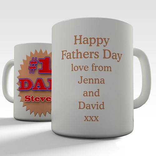 Number 1 Dad Custom Personalised Mug