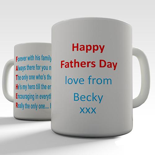 Father Spelt Meaning Personalised Mug