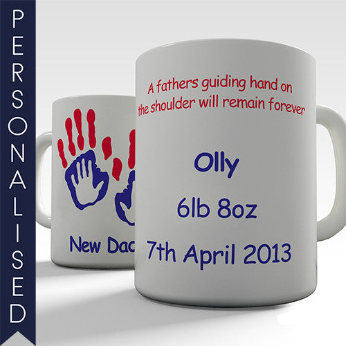 New Daddy Fathers Day Personalised Mug - Twisted Envy Funny, Novelty and Fashionable tees