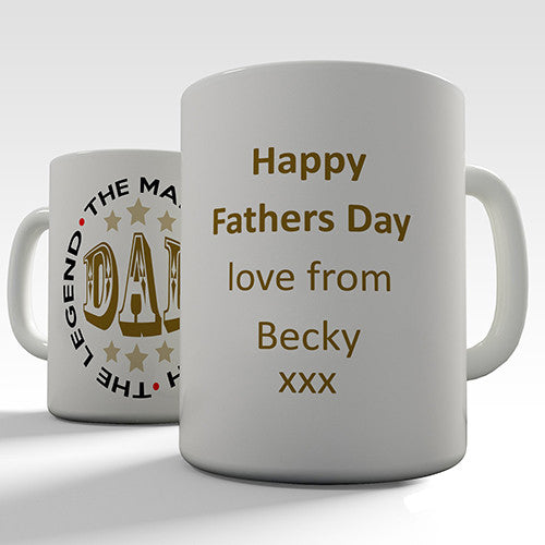 Man Myth Dad Personalised Mug