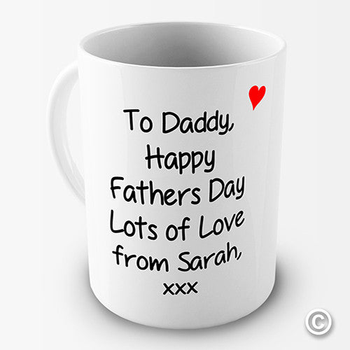 To Daddy Fathers Day Personalised Mug