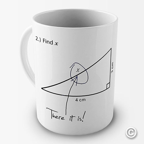 Algebra Find X Funny Mug