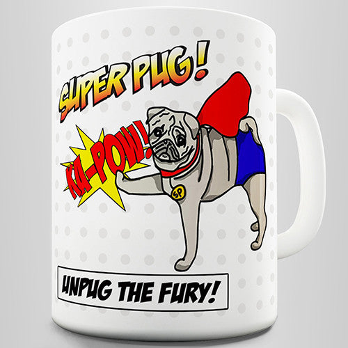 Super Pug Ka-Pow Comic Novelty Mug