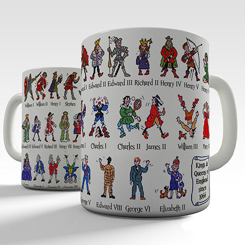 Kings and Queens of England Novelty Mug