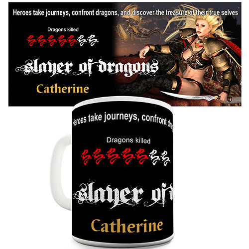Gamer Slayer Of Dragons Personalised Mug