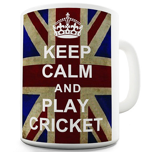 Keep Calm And Play Cricket Novelty Mug