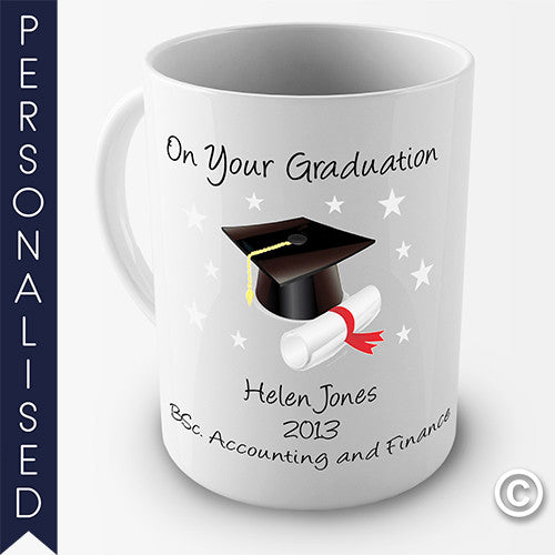 On Your Graduation Personalised Mug - Twisted Envy Funny, Novelty and Fashionable tees