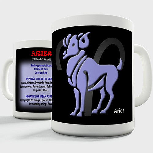 Zodiac Star Sign Aries Novelty Mug