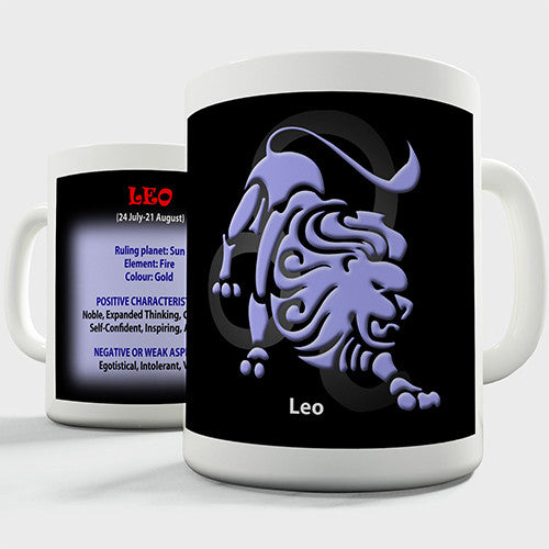 Zodiac Star Sign Leo Novelty Mug