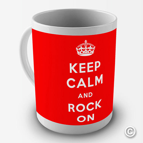 Keep Calm And Rock On Novelty Mug