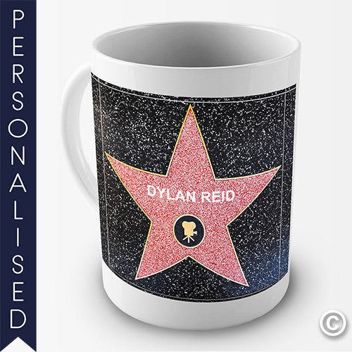 Hollywood Walk Of Fame Personalised Mug - Twisted Envy Funny, Novelty and Fashionable tees