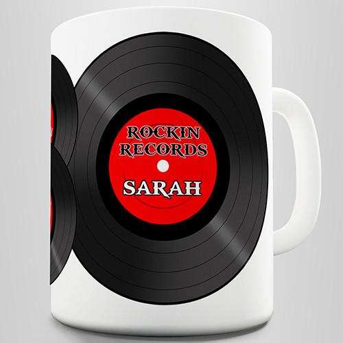 Record Vinyl Retro Personalised Mug