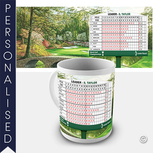 Open Leader Board Golfer Personalised Mug - Twisted Envy Funny, Novelty and Fashionable tees