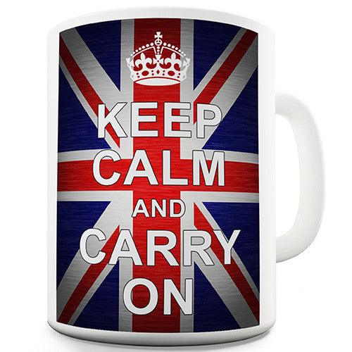 Keep Calm Union Jack Novelty Mug