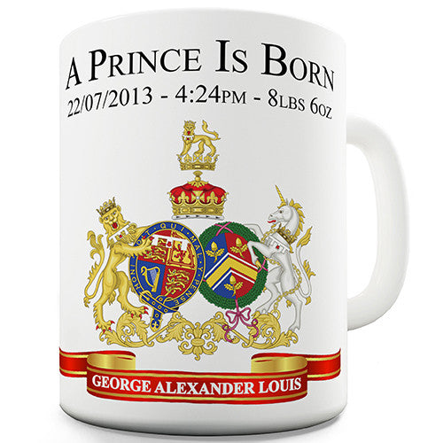 William & Kate Royal Baby George Novelty Mug