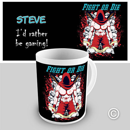 Gaming Fight Or Die Personalised Mug