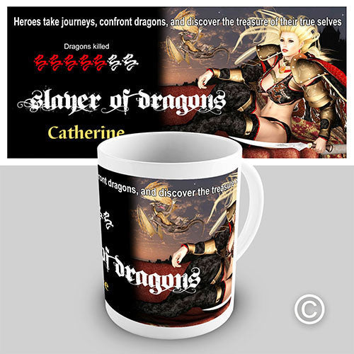 Gaming Dragon Slayer Personalised Mug