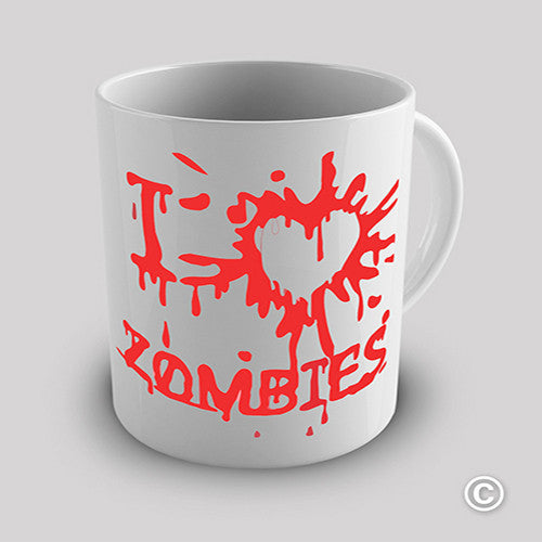 Blood Splatter Love Zombies Novelty Mug