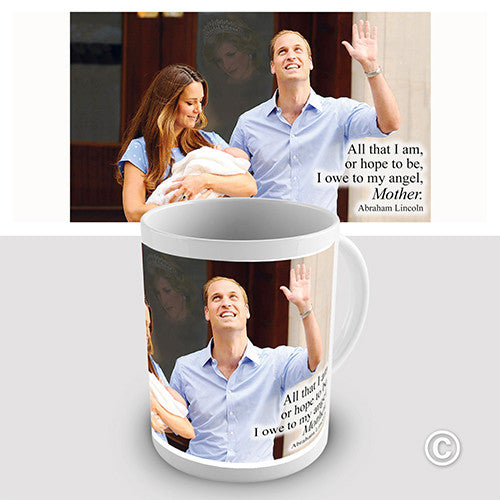 Royal Baby And Diana Novelty Mug