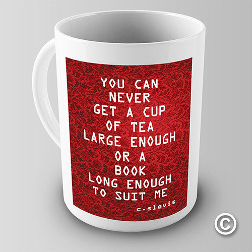 CS Lewis Tea And Books Quote Novelty Mug