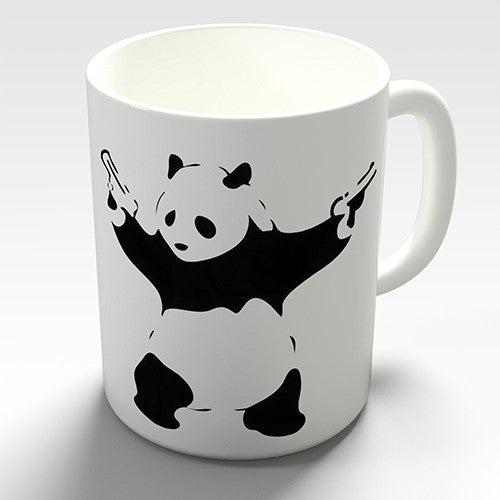 Banksy Panda With Guns Novelty Mug