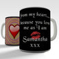 Romantic From My Heart Personalised Mug