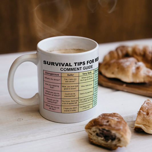 Survival Tips For Men Funny Mug