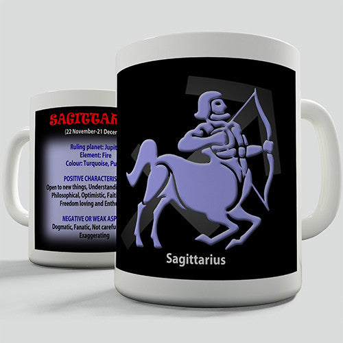 Zodiac Star Sign Sagittarius Novelty Mug