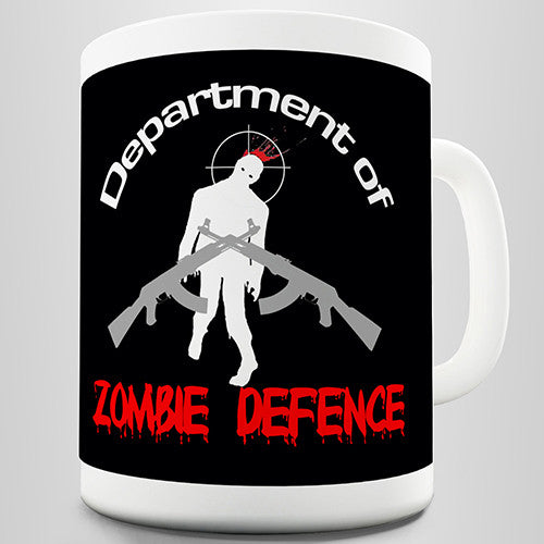 Department Of Zombie Defence Novelty Mug