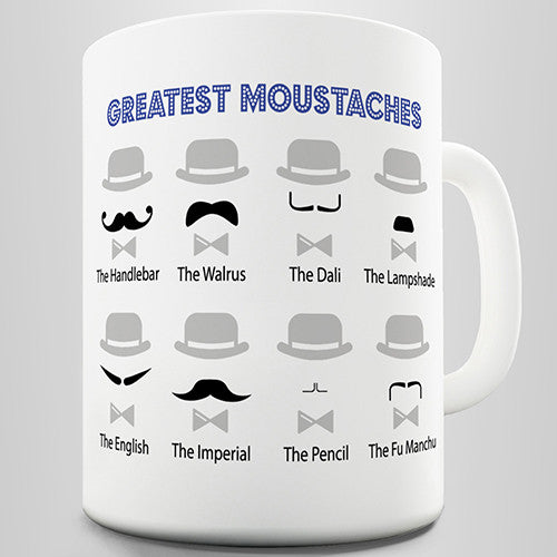 Movember Greatest Moustaches Novelty Mug
