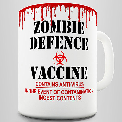 Zombie Defence Vaccine Funny Mug