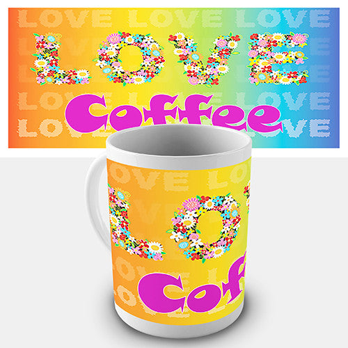 60s Hippie Love Coffee Novelty Mug