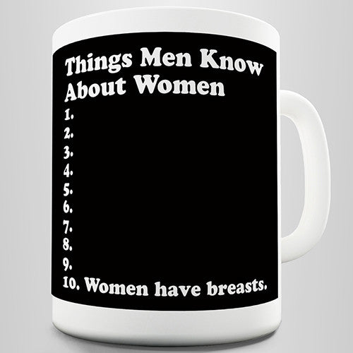 Things Men Know About Women Novelty Mug