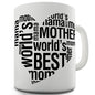 World's Best Mum Heart Novelty Mug