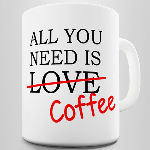 All You Need Is Coffee Novelty Mug