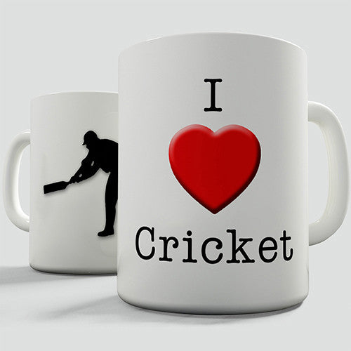 I Love Cricket Novelty Mug