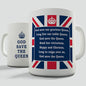 God Save The Queen Novelty Mug