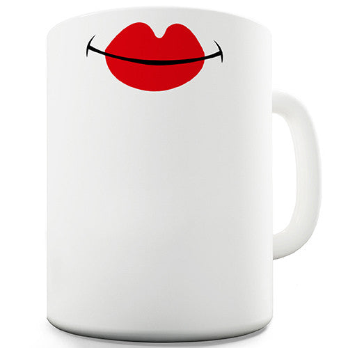 Sexy Red Lips Kiss Novelty Mug