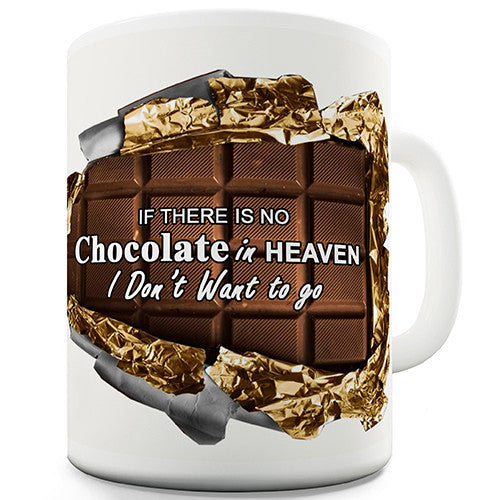 If There Is No Chocolate In Heaven Novelty Mug