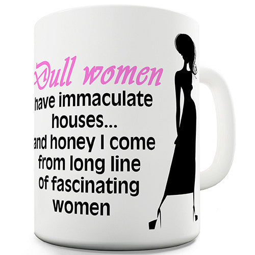 Dull Women Have Immaculate Houses Novelty Mug