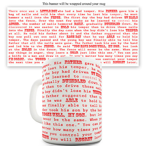 Temper Angry Novelty Mug