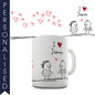 I Love Cartoon Hearts Personalised Mug - Twisted Envy Funny, Novelty and Fashionable tees