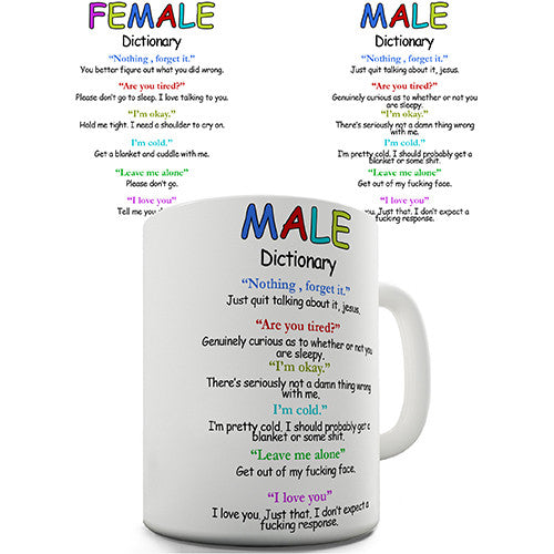 Male & Female Dictionary Funny Mug