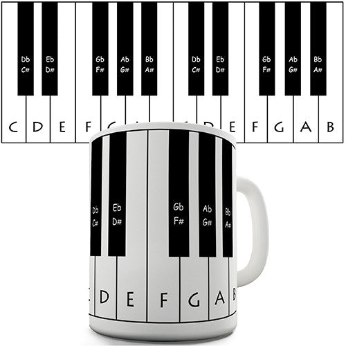 Piano Keyboard Novelty Mug