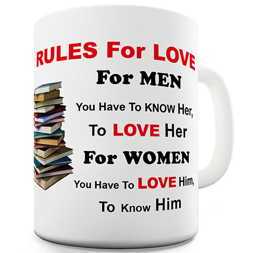 Rules For Love Novelty Mug