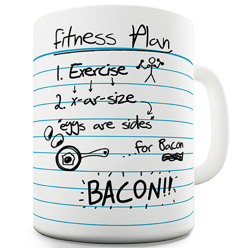 Fitness Plan Funny Mug