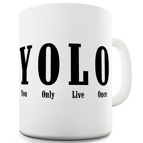Yolo You Only Live Once Novelty Mug