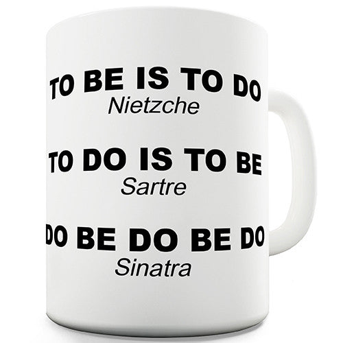 Nietzsche Sartre Sinatra Novelty Mug