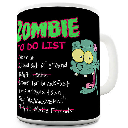 Zombie To Do List Novelty Mug